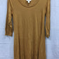 Style & Co Sweater 3/4 Sleeve Swing Fit And Flare Gold PS