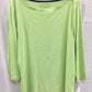 Charter Club Petite Button-Shoulder Top Lime Ice PM