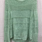 STYLE & CO Sweater Mixed Stitch Tape Pullover Lt Green XS