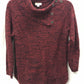 STYLE & CO Sweater Envelope Neck King Pocket Pullover Dark Red PL