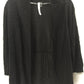 NY Collection Petite Pointelle Open-Front Cardigan Black PM
