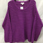 Style & Co Textured Pullover Sweater  Purple S