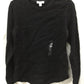 CHARTER CLUB Long Sleeve Solid Placed Cable Pullover Black S