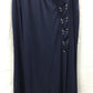 JM COLLECTION Solid Gormmet Lace Skirt Blue 1X