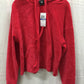 Project 28 Womens Corduroy Hooded Sweatshirt Red LARGE