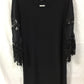 ALFANI Lace Inset Sleeve Dress  Black 10 P