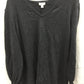 Style & Co Sweater Vneck Pleat Sleeve Tunic Gray Large