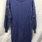 NY COLLECTION Lace Sleeve Sweater Dress Med Blue PM
