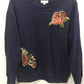 ULTRA FLIRT EMBROIDERED CREW NECK SWEATSHIRT NAVY M - NEW WITHOUT TAG2575