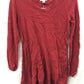 STYLE & CO Sweater Scoop-Neck High Low Tunic Dark Red XS