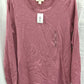 Style & Co Crewneck Long Sleeve Top Pink S