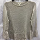 STYLE & CO Sweater Solid Ruffle Pullover Lt Beige S