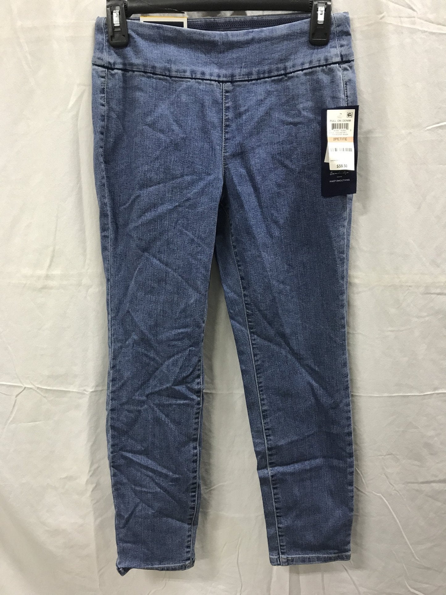 CHARTER CLUB Denim Pasadena Slim Pullon Pants Bright Blue 2 P