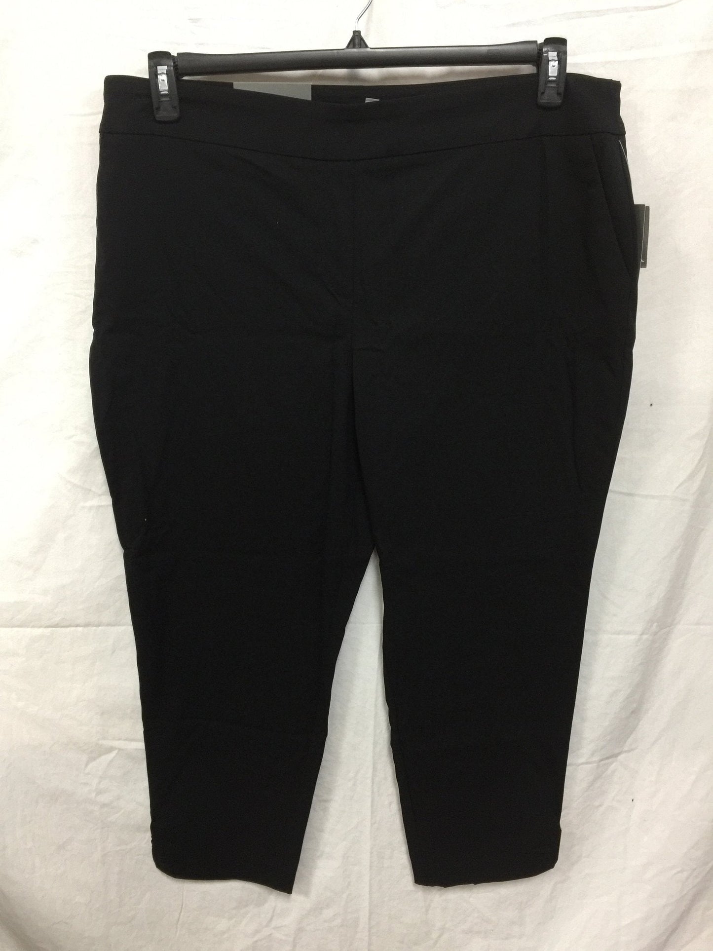 JM Collection Embellished Cropped Pants Deep Black XXL
