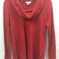 Style & Co Cowl Neck Shirttail Waffle Top Red M