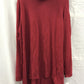 Style & Co Mock Neck Long Sleeve Top Red Large