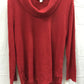 Style & Co  Cowlneck Waffle Sweater  Red XL