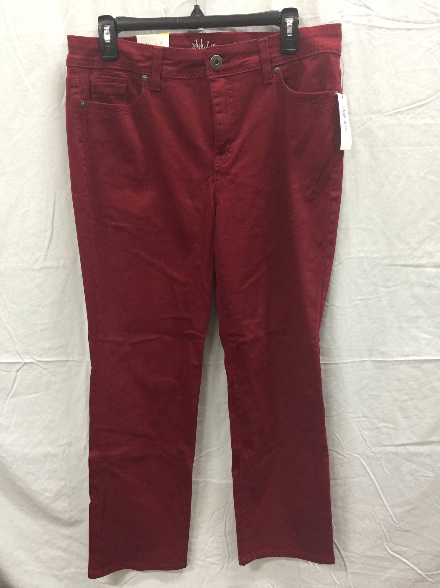 STYLE & CO Rail Tummy-Control Straight-Leg Jeans Medium Red 2 P
