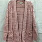 Style & Co. Women Open Front Cardigan with pockets Hibiscus M