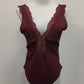 Free People First Call Bodysuit Pomegranite Wine M