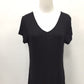 INKIVY INKIVY Womens Double V- Neck Black S