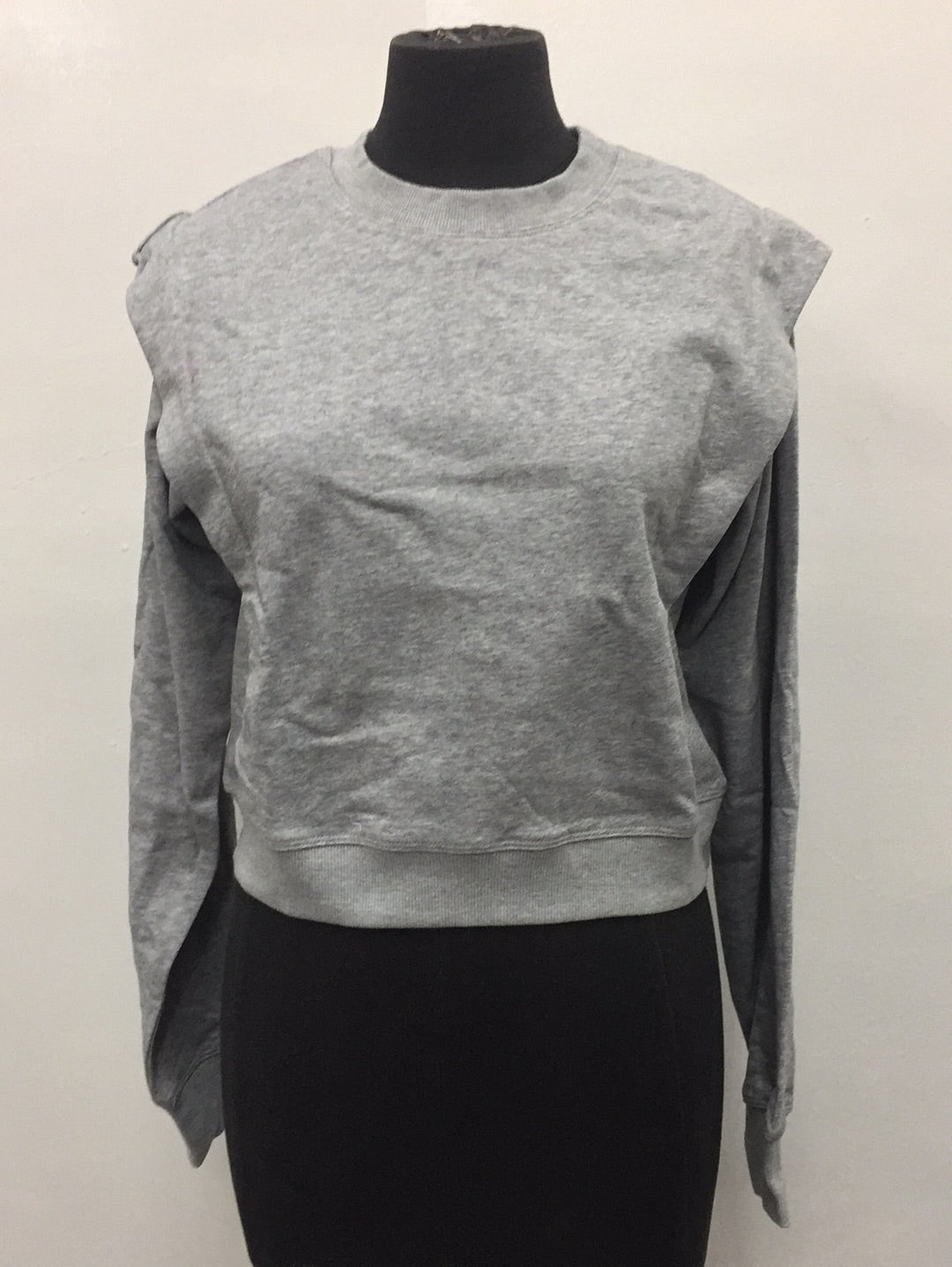 Lini Women Gaby Straight Shoulder Sweatshirt, Gray, XS