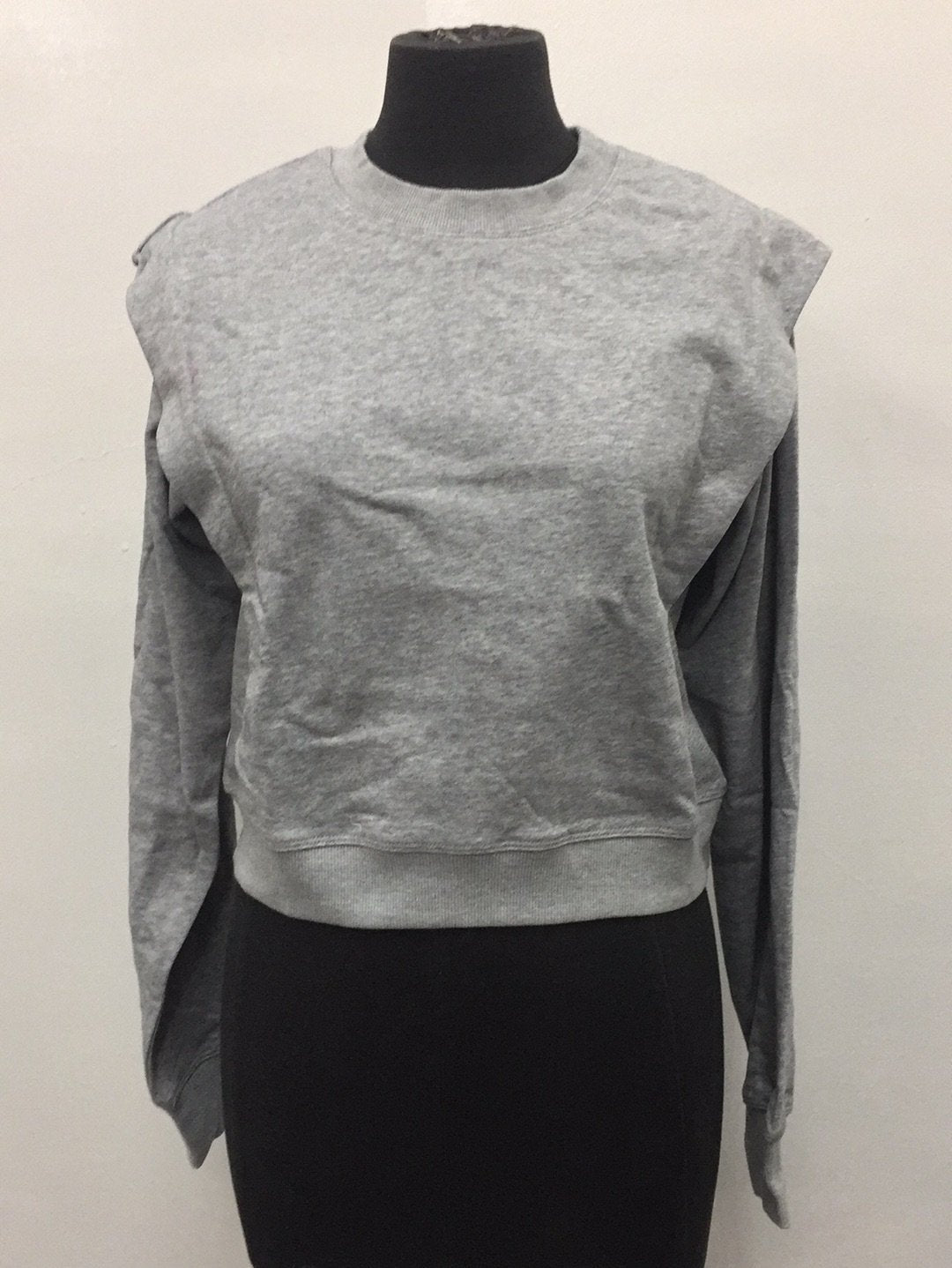 Lini Women Gaby Straight Shoulder Sweatshirt, Gray, M