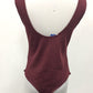 Free People First Call Bodysuit Pomegranite Wine M