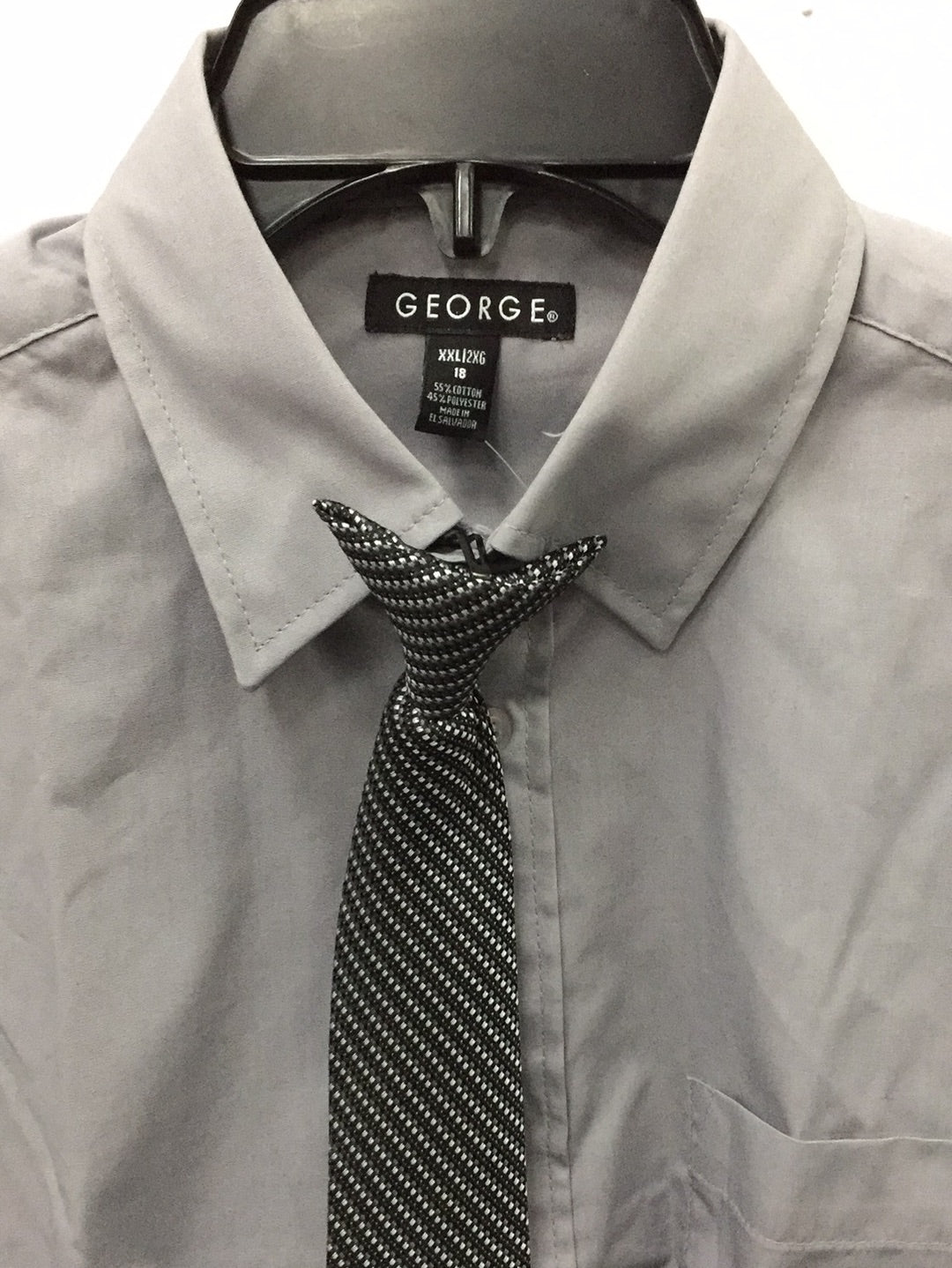 George Boys Button-up Shirt, Gray, 2XL(18) - NEW WITHOUT TAG 14750