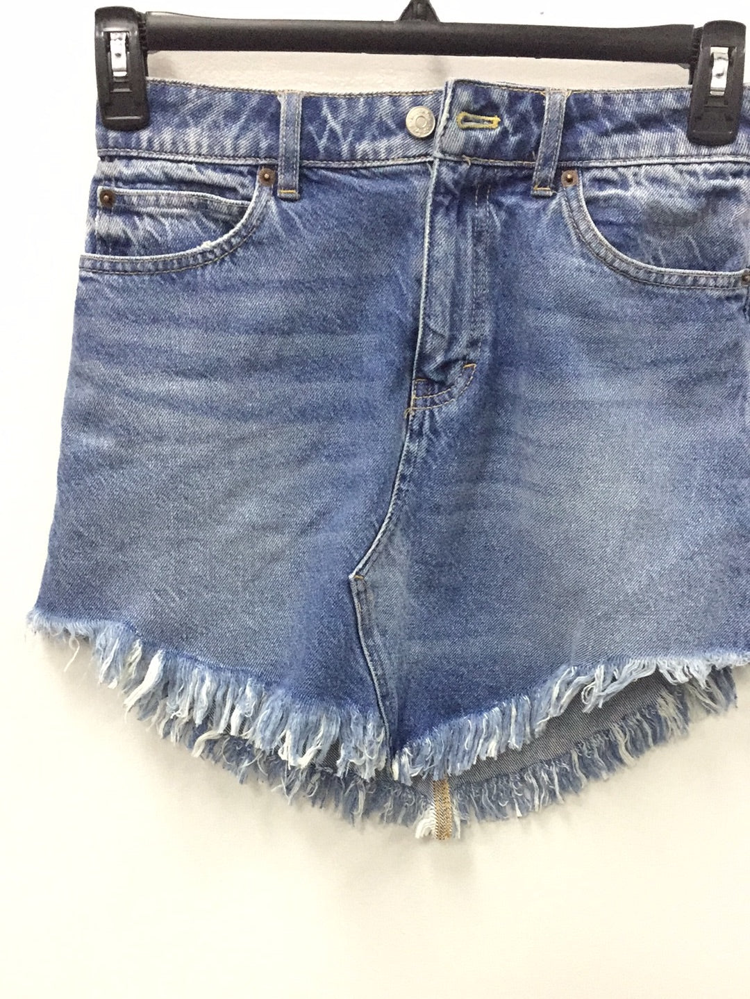 We The Free Womens Cotton Shorts Blue 25 Pre-Owned 14702