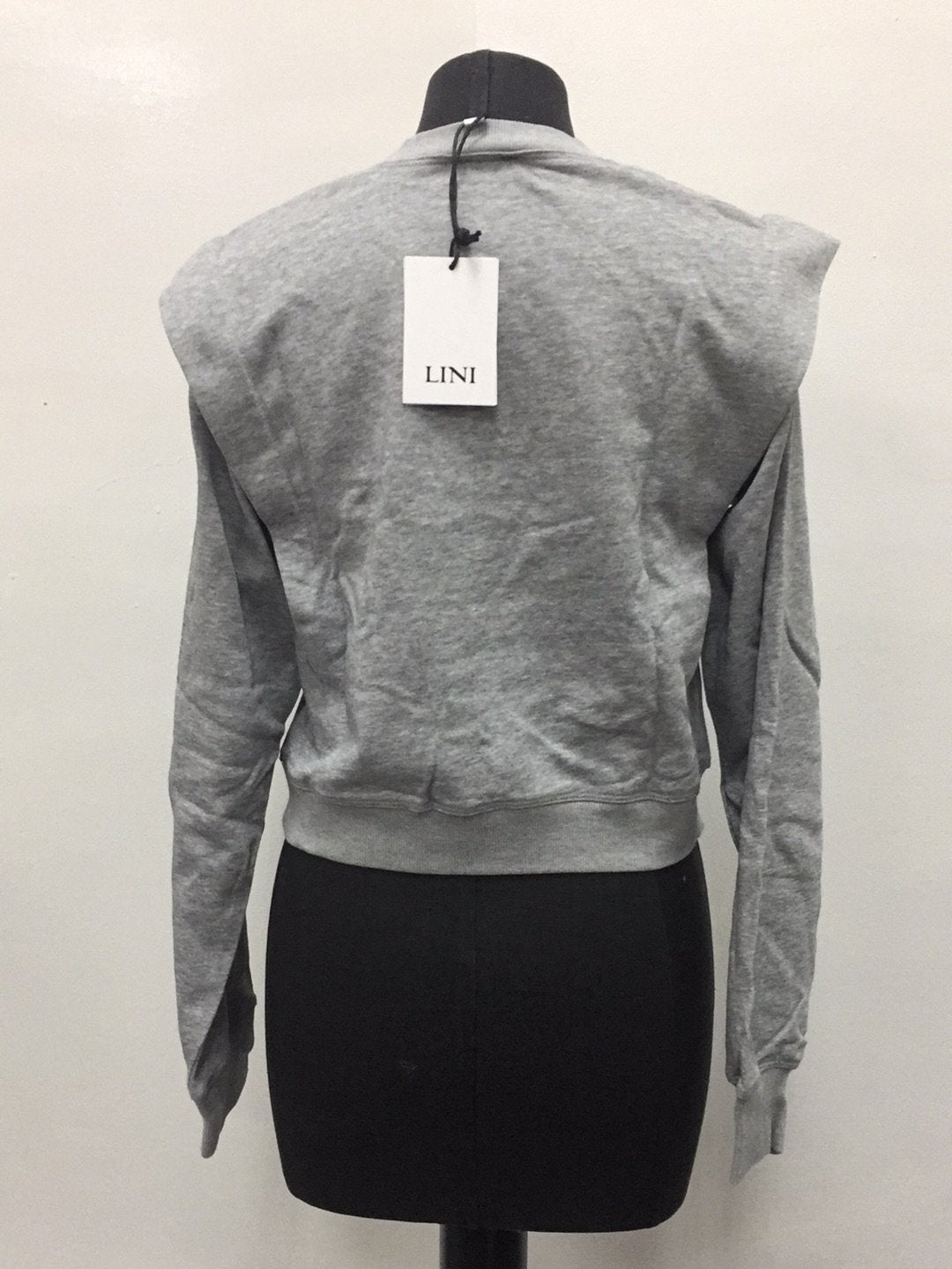 Lini Women Gaby Straight Shoulder Sweatshirt, Gray, S