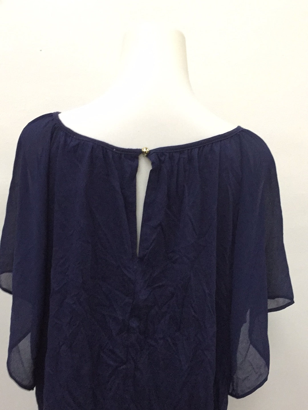 Michael Kors Scoop-Neckline Top True Navy XL