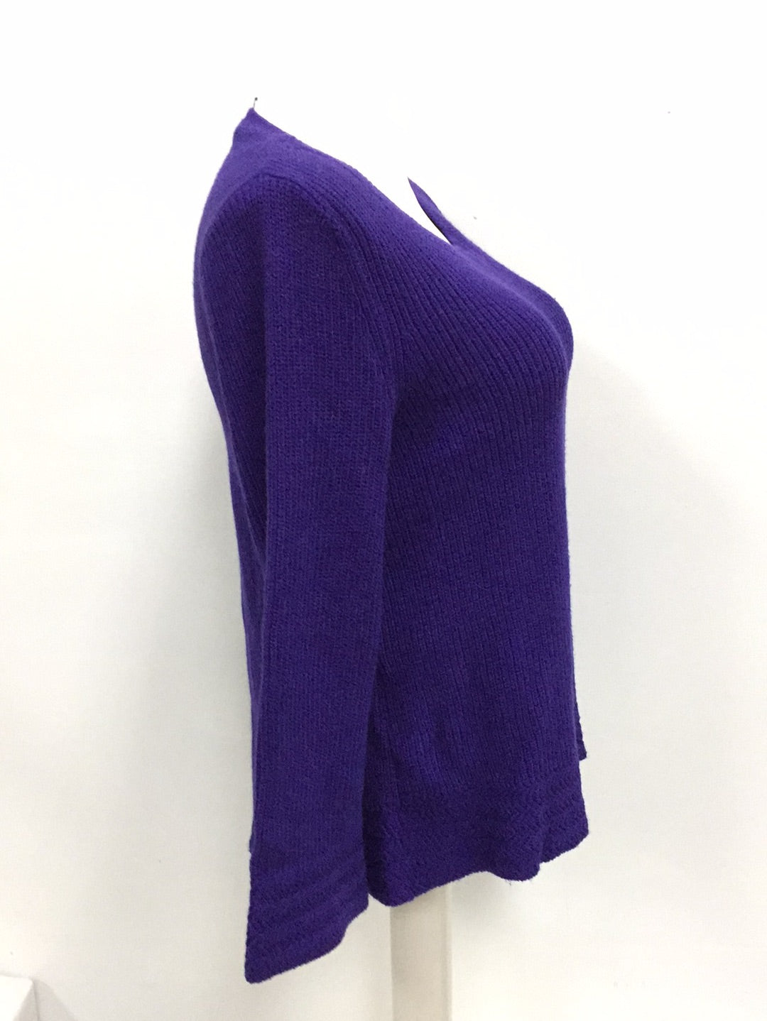 Style & Co Flare-Sleeve Contrast-Border Sweater (Midnight Iris, XL)