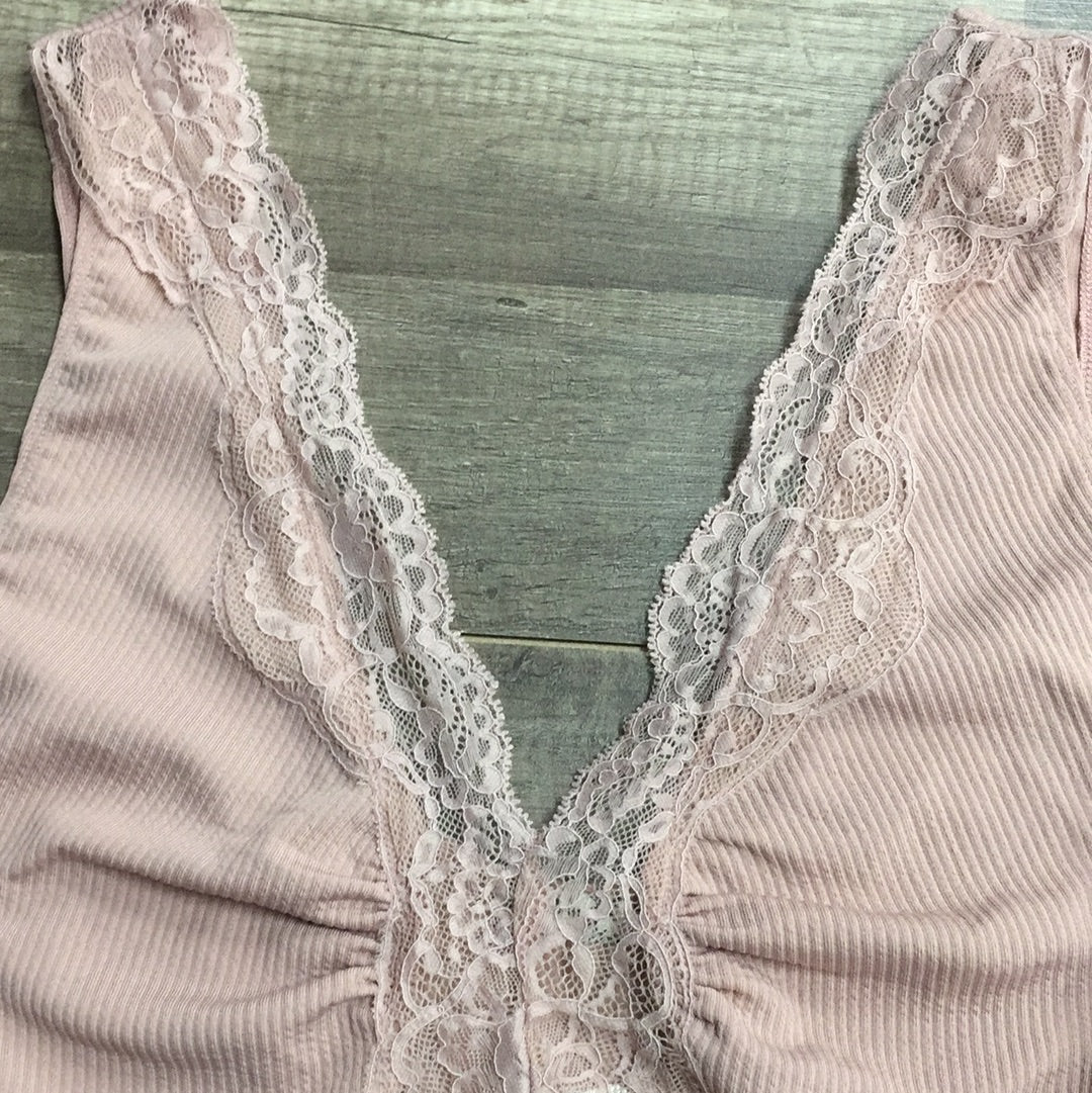 Free People First Call Bodysuit Mauve Swoon L
