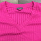 Vince Camuto Ribbed Knit Top Brgt Hibiacus M