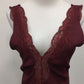 Free People First Call Bodysuit Pomegranite Wine M