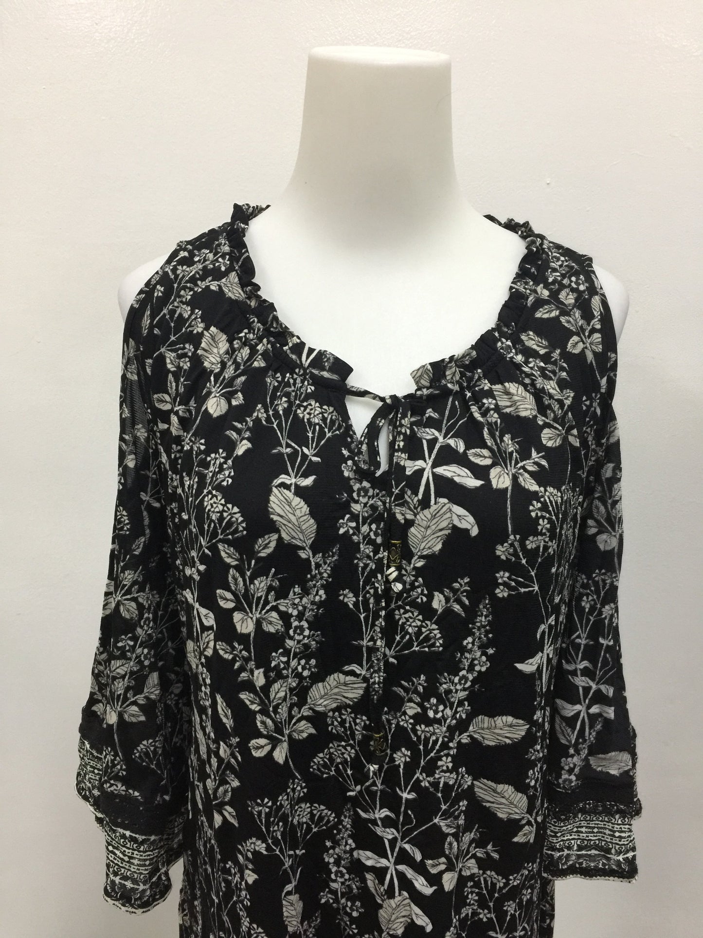 Style & Co Women's Blouse Nylon Black M Pre-Owned 14166