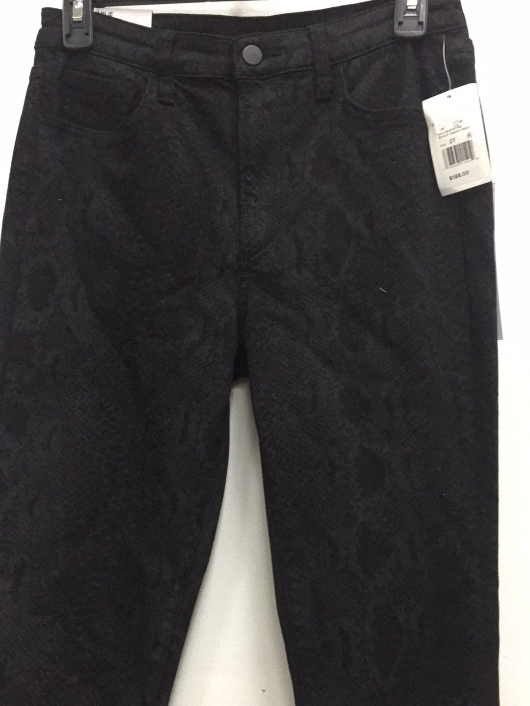 Joes Jeans Charlie Snake-Embossed Skinny Black Snake Print 27