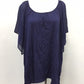 Michael Kors Scoop-Neckline Top True Navy XL